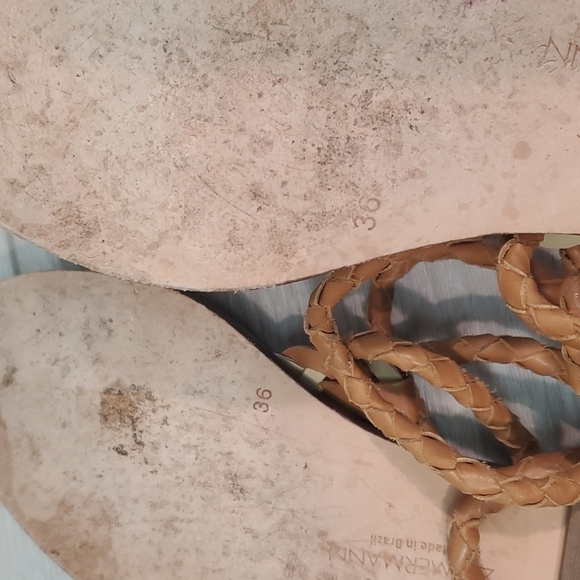 Zimmermann Womens Link Weave Tie Leather Gladiator Flats Sandals sz 36 US 5.5 - Picture 14 of 15